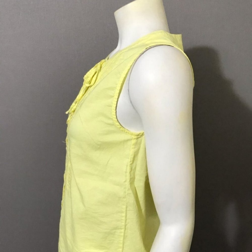 SOLDāāāGap Yellow Sleeveless Cotton Top Sz-XS - Picture 5 of 11